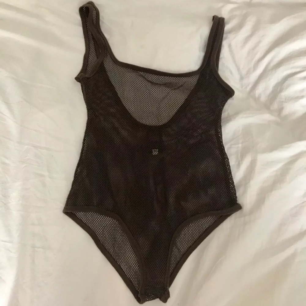 Jean-Paul Gaultier Classique 90’s mesh bodysuit.